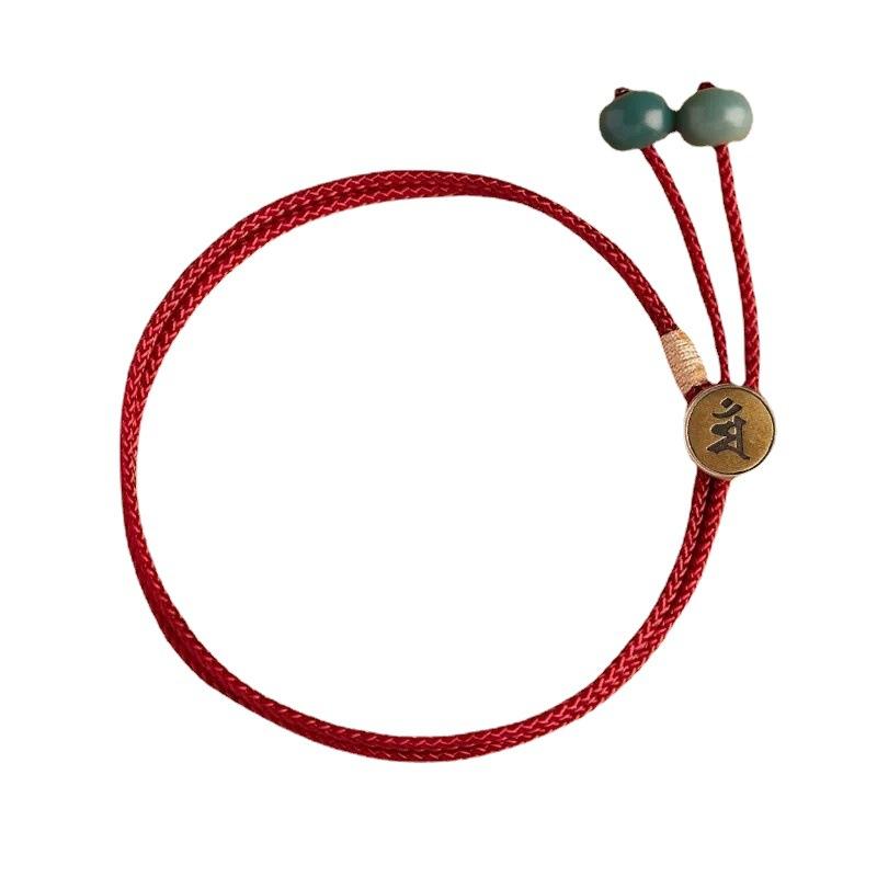 Pure Silver Zodiac Buddha for the Year of the Rabbit, Red String Bracelet for Couples, Handmade Bodhi Bracelet for Women