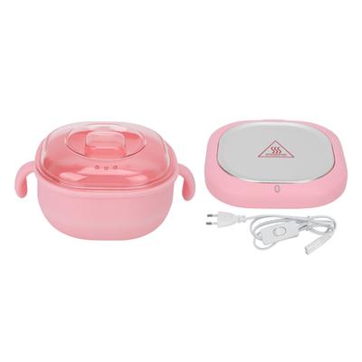 Tüy Alma Ağda Isıtıcısı Hızlı Isıtma 400ml Kapasite Silikon Ağda Isıtma Kabı Pembe