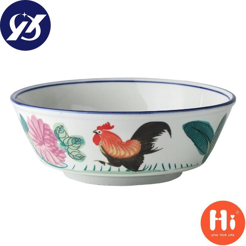 Keramická mísa na nudle Restaurace Hotel Kuchyň Nádobí Vzor velkého červeného kohouta Mísa na rýžovou polévku Dárek