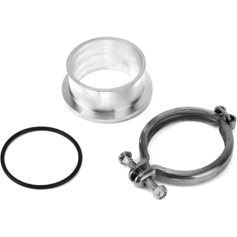 Turbo Compressor Flange Clamp,Turbo Compressor V Band Flange Turbo Compressor Fittings Accessory Compatible for Holset HX35 HX35W HX40W Turbo