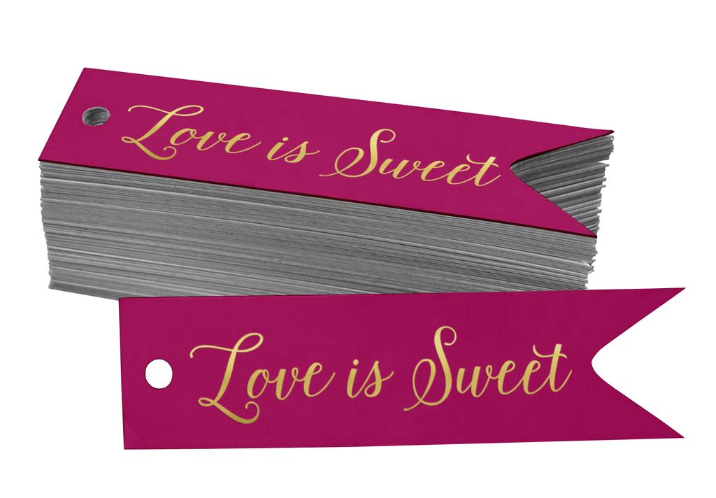 Inkdotpot Gold Foil Paper Hang Tags Love Is Sweet Wedding Favor Tags 100