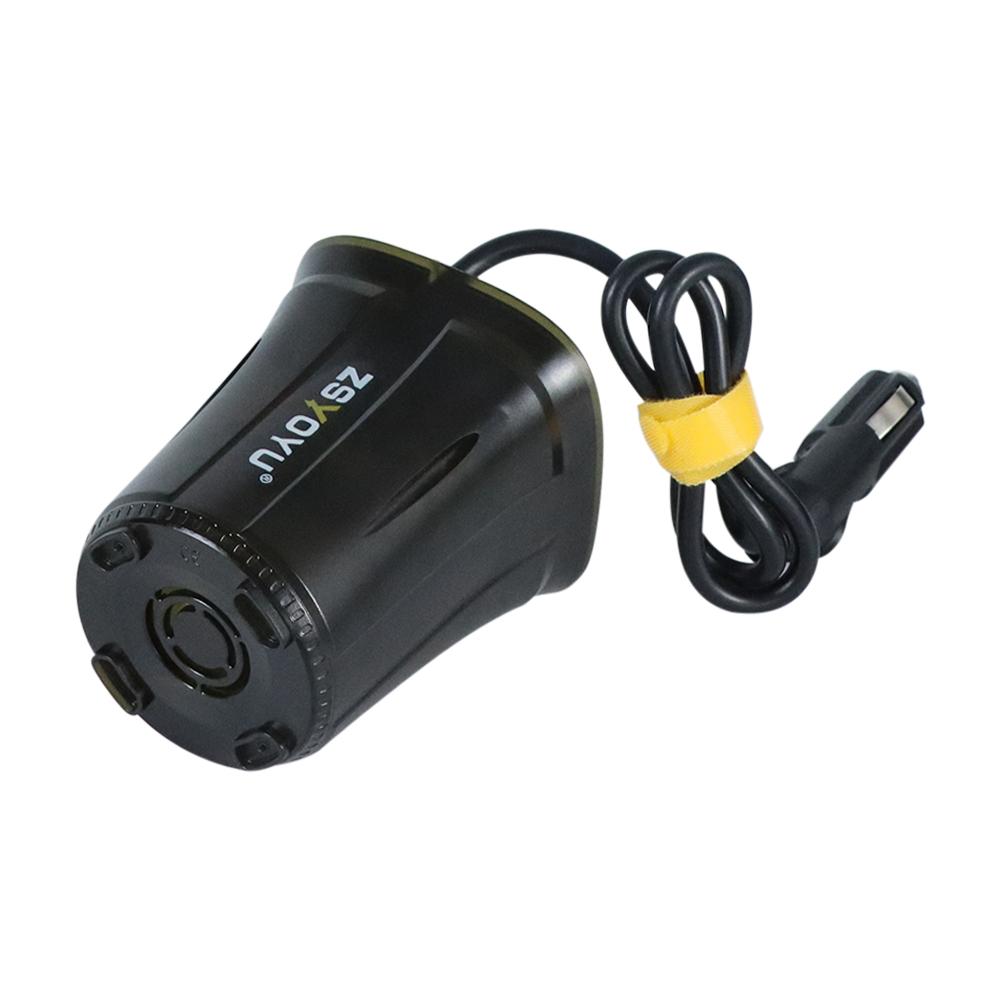 Car Charger Socket Adapter Splitter 2 Socket QC3.0 Fast Quick Charge Charging Cup Holder LED Voltmeter Display Switch