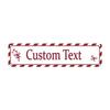 16x4In 2D Flat Classic Santa Aluminum Sign Custom Text Christmas Wall Decor