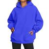 Womens Hooded Sweatshirt Loose Fit Casual Pullover With Front Pocket Streetwear Style