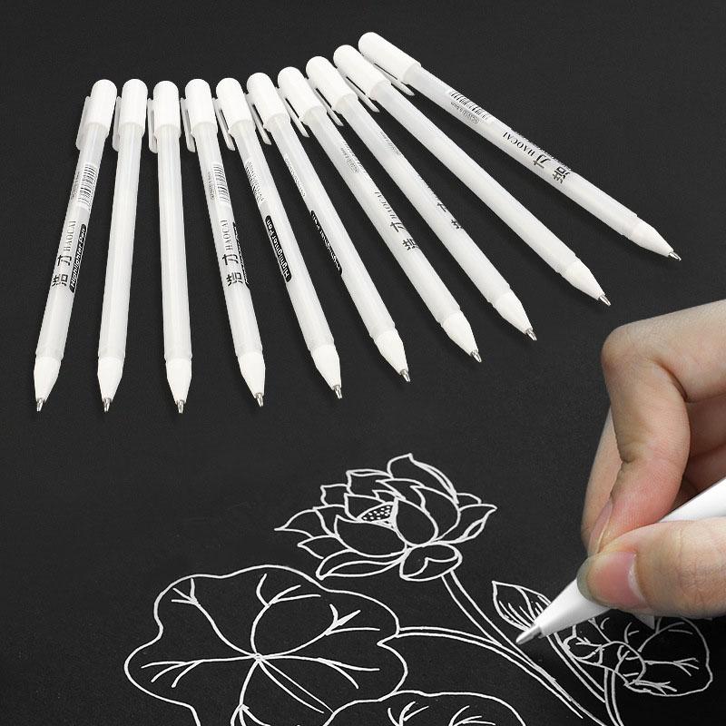 0.8mm Paint Marker Permanent Marker Graffiti Metalic Marker Pens Gold Silver White Pen Writting Drawing Art Supplies