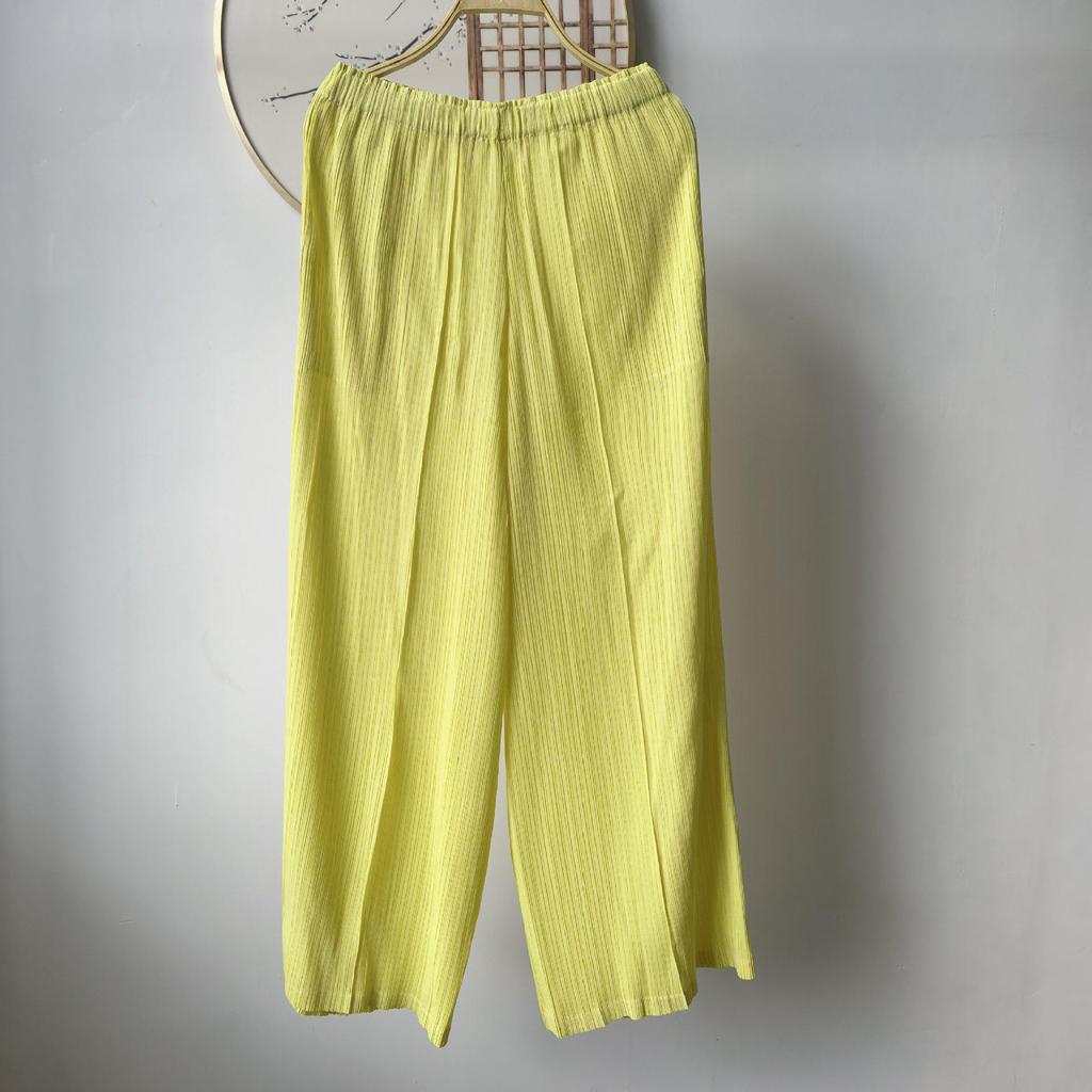2026 Summer High-End Miyake Pleated Soft Breathable Straight-Leg Pants