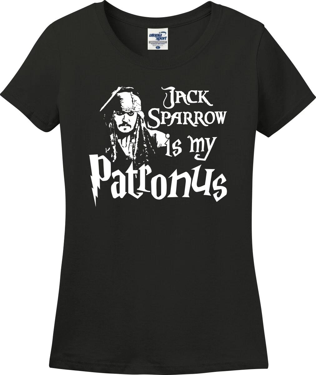 Jack Sparrow Is My Patronus Funny Missy Fit Ladies T-Shirt (S-3X) M