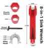 Anti-Slip Sanitary Wrench 8 In 1 Plumbing Wrench New Faucet Wrench  Bathroom Faucet