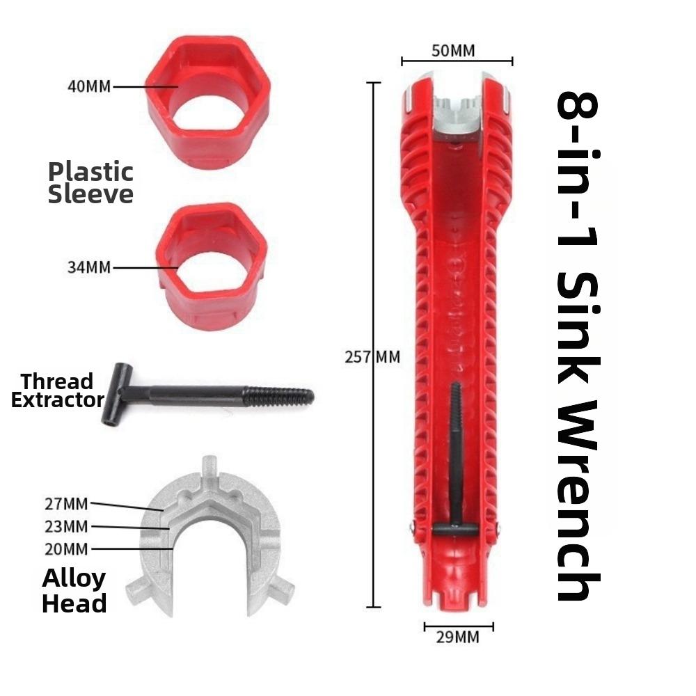 Anti-Slip Sanitary Wrench 8 In 1 Plumbing Wrench New Faucet Wrench Bathroom Faucet