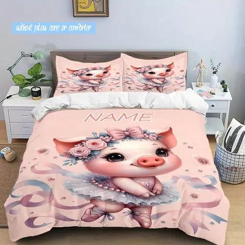 

Comforter Cartoon Pig With Cartoon Pig Pattern Suitable For Children Kids And Adults Soft Warm And Breathable Comforter (quilt)-EU Single(135*200cm)3pcs