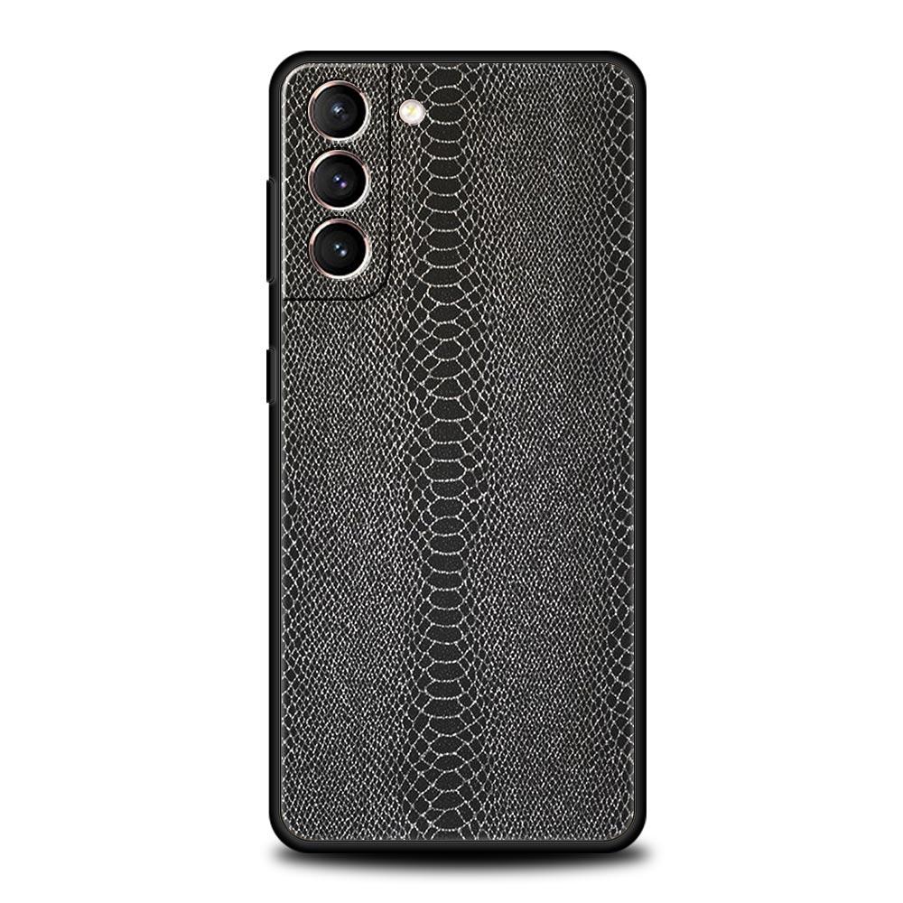 Pretty Luxury Snake Skin Phone Case For Samsung Galaxy S24 S23 S22 S20 Ultra S21 FE 5G S10 S9 Plus S10E Soft Silicone Cover