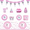 Pink Teeth Birthday Party Supplies Disposable Tableware Paper Plates Paper Cups Paper Towels Girl Birthday Party Decoration