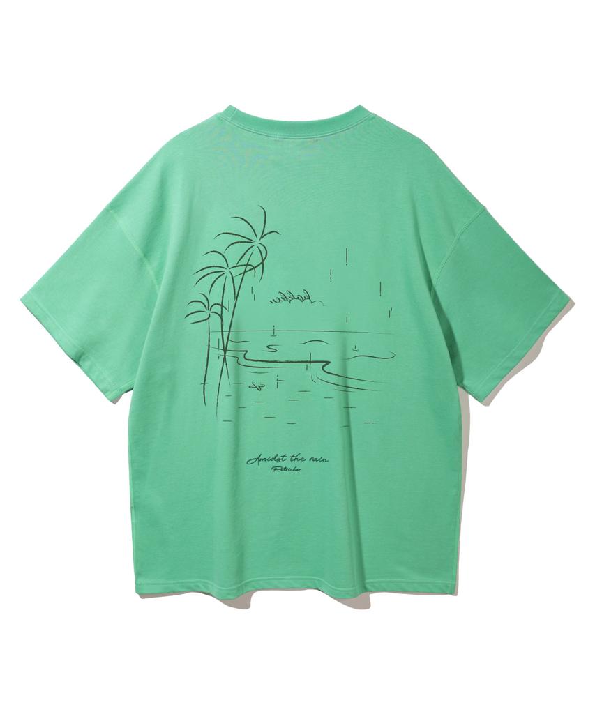 BAKKEN Silent Beach Short Sleeve T-Shirt Bk3974_Mint