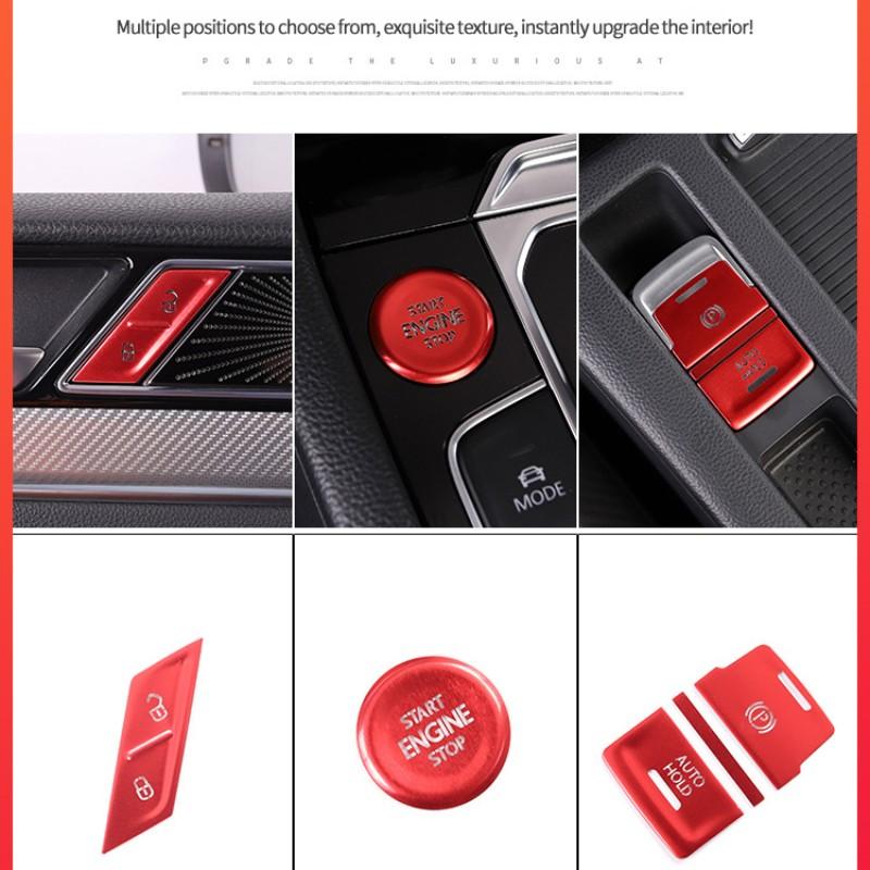 Car Door Unlock Button Decorative Sticker Suitable For Volkswagen Vw New CC One Click Start P Gear Interior Button