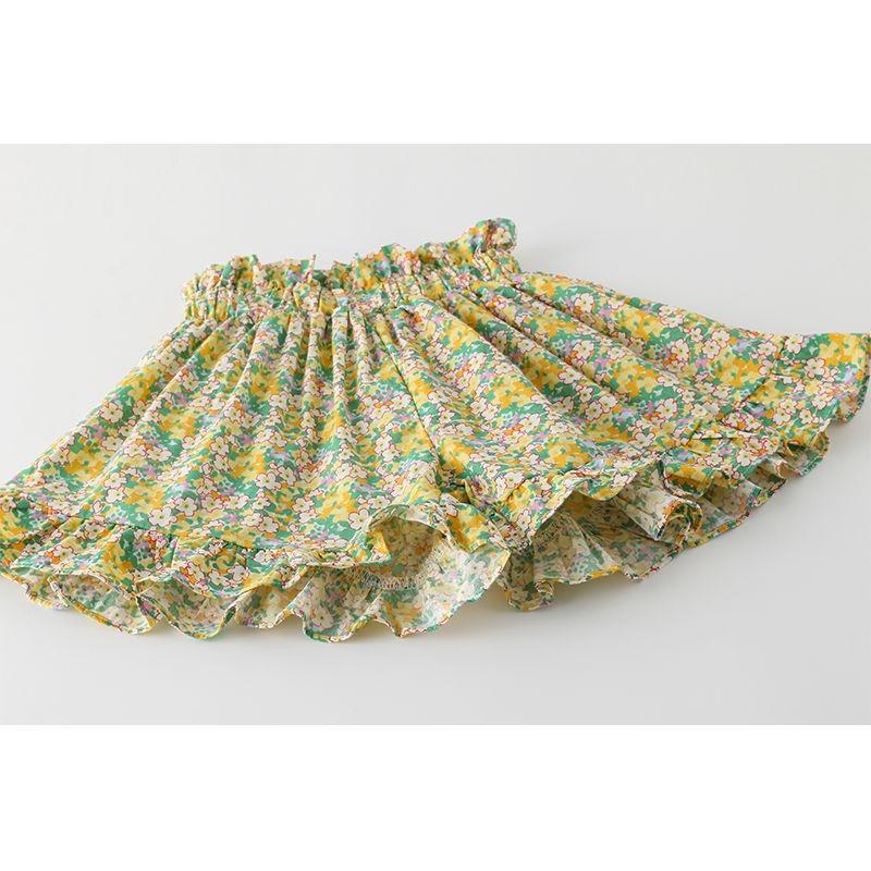 Summer New Children's Clothing for Baby Girls, Home Small Floral Versatile Flower Bud Shorts