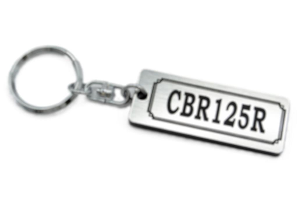CBR125R Double Ring Acrylic Original Keychain for Exterior Custom and Accessories A-987-2 Silver/Black Muffler, Handlebars, Parts, Mirrors, Parts,