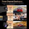 3 Camera Dash Cam 4K Car DVR Front Inside Rear 1080P GPS Tracking Night Vision Video Registrator Dashcam Parking Monitor