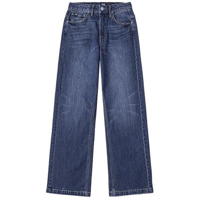 Women's 428 High-Waist Straight Leg Mid-Deep Blue Jeans