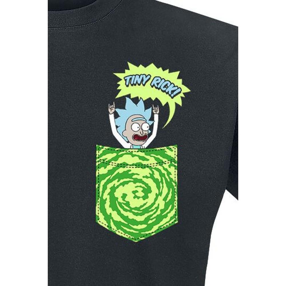 Rick And Morty Unisex Adult Tiny Pocket T-Shirt
