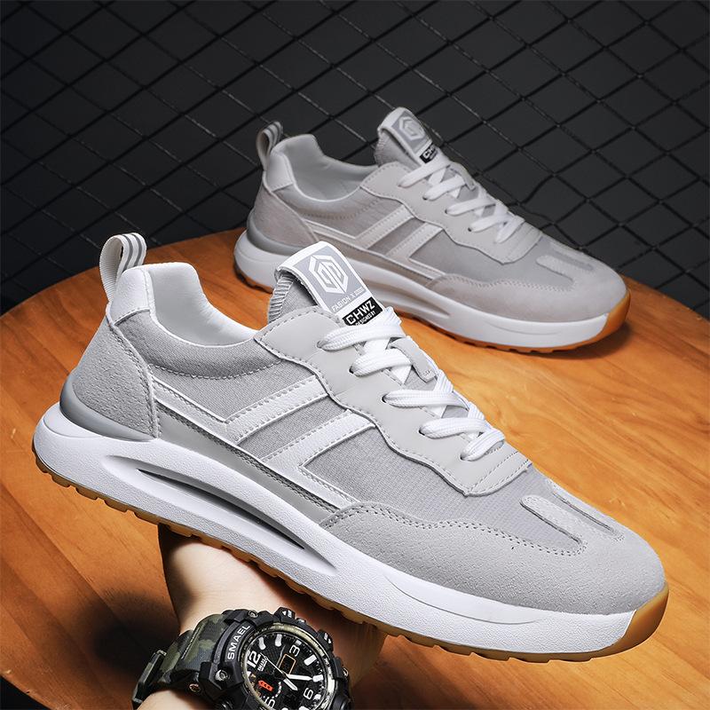 

Forrest Gump men s shoes high sense 2025 summer breathable canvas sports board shoes soft sole thin versatile casual white shoes 39 серый