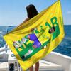 Asciugamano da Spiaggia Neymar N.10 Coppa del Mondo di Calcio Asciugamano Asciugatura Rapida Adatto per Mare Piscina Campeggio Vacanza Yoga Per Famiglia Amici