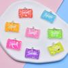 Colorful Resin Sequin Letter Pendant Charm Necklace for Girls - DIY Jewelry Accessories