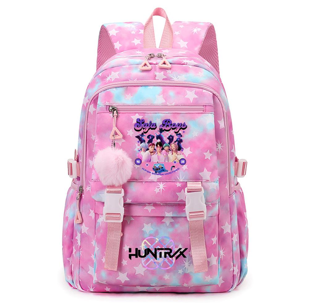 Anime K-Pop Demon Hunters Printed Backpack Large Capacity Bookbag Laptop Unisex Student Boy Girl School Bag Large Capacity Travel Outdoor Bag