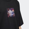 Men's adidas originals Printing Casual Sports Short Sleeve Black T-Shirt H09193