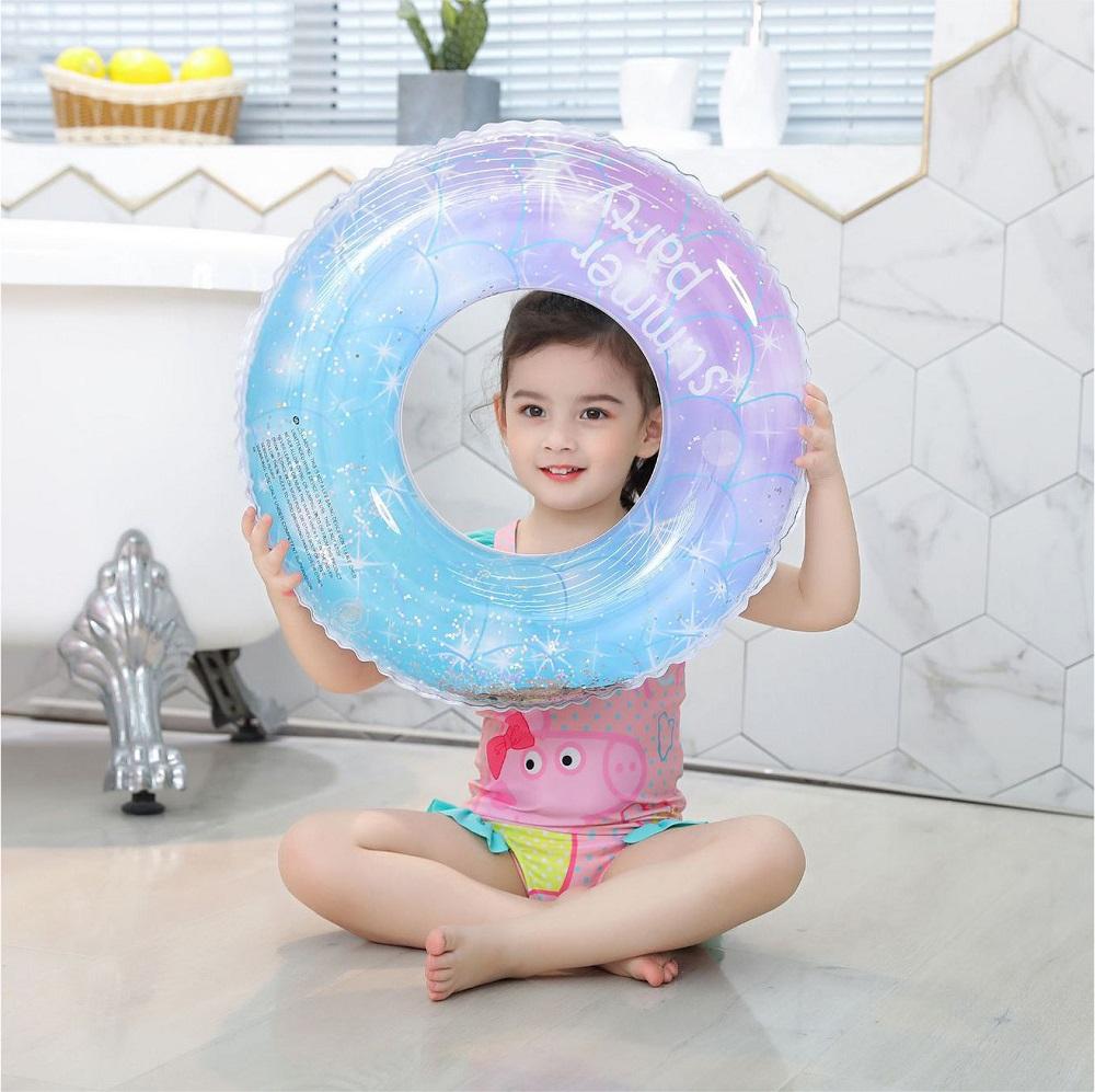 Rooxin Baby Swimming Ring Water Play Tube Pool Floats for Children Kids Swimming Pool Inflatable Toys Swim Circle Beach Party