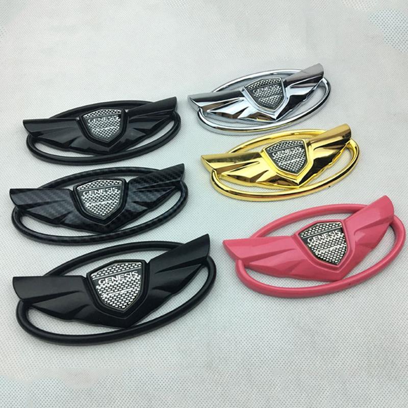 Car Styling Logo 7pcs for Hyundai GENESIS Coupe Wheel Center Decals Front Emblem Steering Wheel Sticker Rear Badge c1