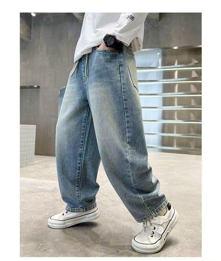 Jungen Jeanshose - Frühling/Herbst Stil, Lockerer Schnitt, Trendige Lange Hose für Kinder