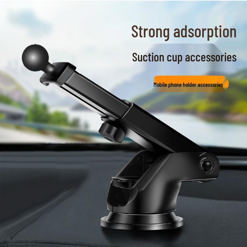 Adjustable Car Phone Holder with Suction Cup Base for Dashboard and Glass