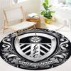 Leeds United Custom Name Round Area Rug,Carpet Rug for Living Room Bedroom Sofa Playroom Decor,Non-slip Floor Mat
