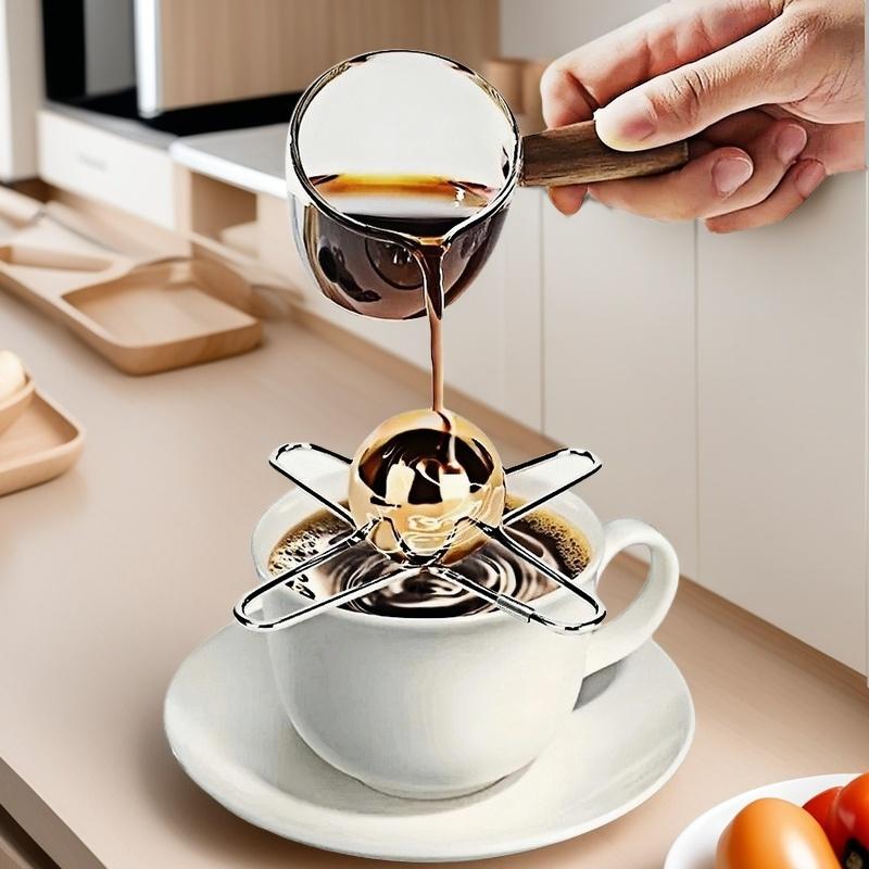 Káva Mražené Ledové Koule Nerezové Ocelové Kávové Ledové Koule Cold Brew Kávové Koule Opakovaně Použitelné Nerezové Ocelové Držáky na Ledové Koule