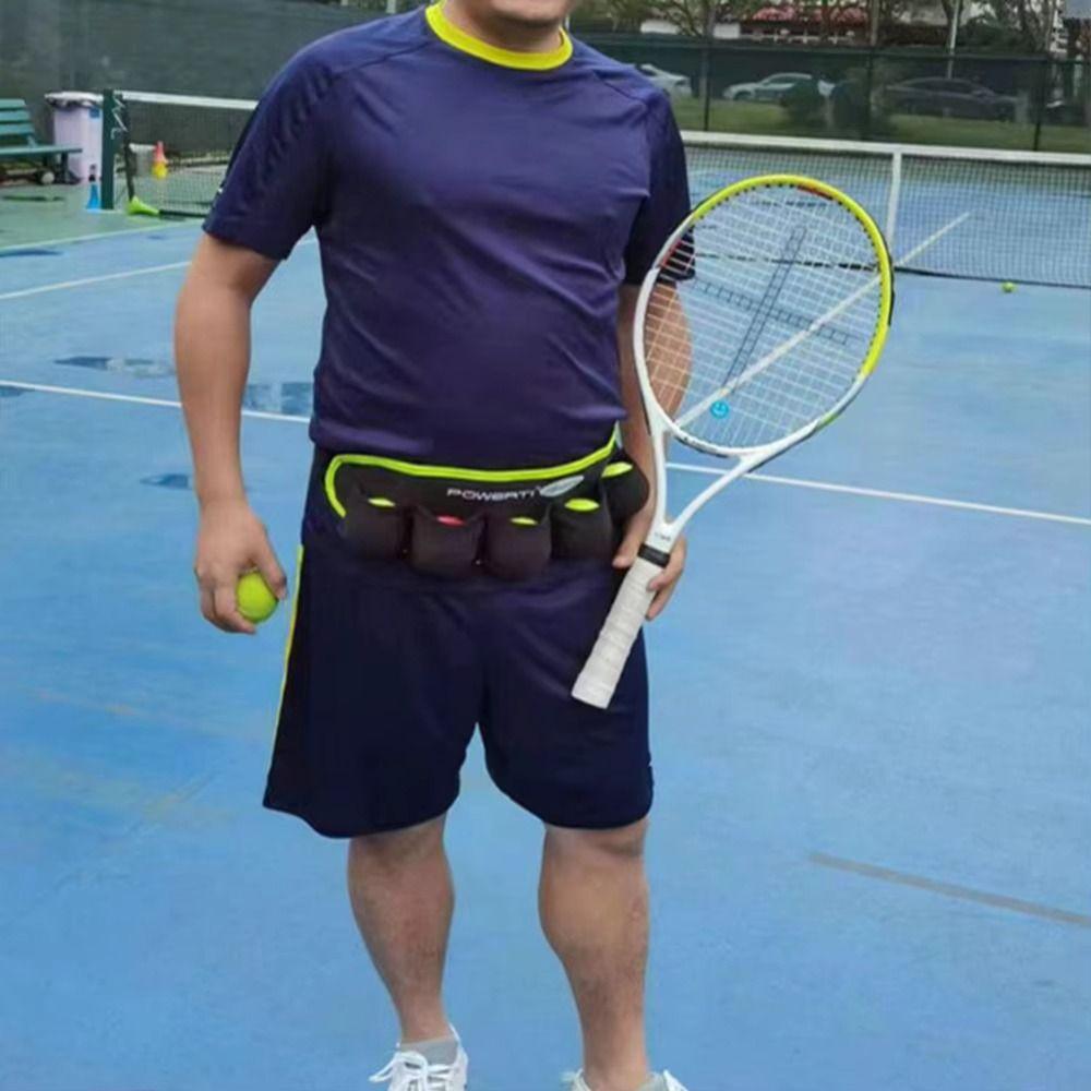 Elastic Pouch Tennis Balls Holder Fanny Pack Waist Bag Tennis Tennis Ball Bag  Walking Jogging