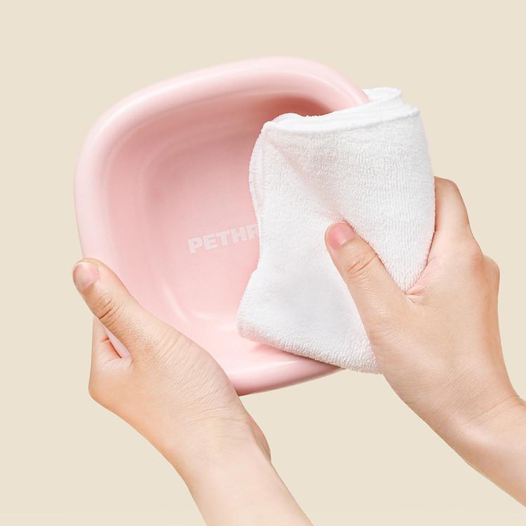 Well Fit Bowl Green/Pink Dog Cat Porcelain Ceramic Food Bowl Water Bowl Dish