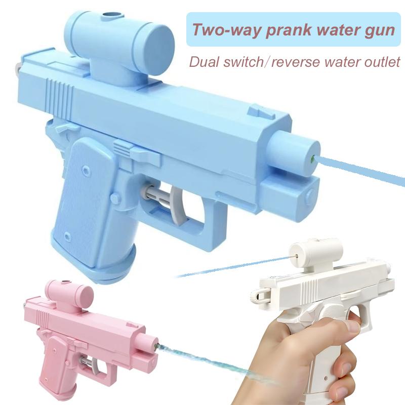 Handheld Manual Two-Way Water Gun Prank Watergun Toy Summer Seasides Water Toy Children Adult Outdoor Swimming Pool Seasides Toy