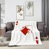 Artwork A-A playing cards Throw Lightweight 240g Flannel Blanket Soft Skin-friendly for Summer Cooling