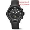 A11 Store Customized Watch   Aquatimer Special External Mens Quartz Chronograph Watch Rotating Bezel Blue Black Rubber  44mm