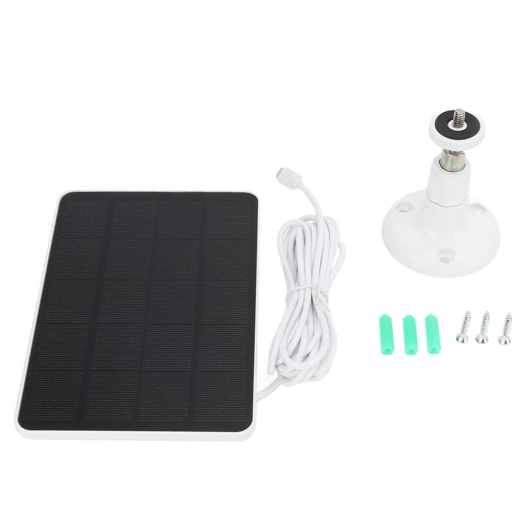 5V 4W Solar Panel Monocrystal Silicon Low Power Consumption Solar Charger White for Security Protection Monitoring