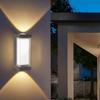Waterproof Design LED Wall Light Modern Style Up Down Glow Outdoor Wall Lamp Energy Saving Warm/White Light Garden Sconce Lights