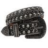Unisex Leather Rhinestone Rivet Belt - Trendy Punk Fashion Accessory