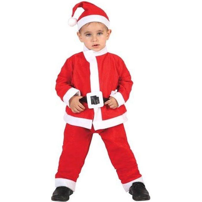 Déguisement père Noël garçon 4-6 ans - Rouge et blanc - Enfant