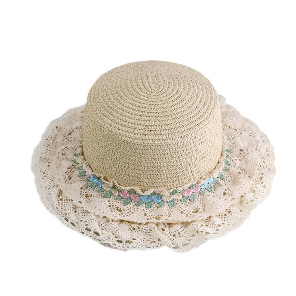 Sun Protection Straw Sun Hat Large Brim Beach Sunshade Hat Sweet Sun Protection Hat Summer