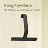 Dancemoon JustHang Drain Wiper Glass Molded Silicone Hook Design Makes It Easy To Hang Anywhere Drain Water Black (for Doors), All-in-one & Built-in &