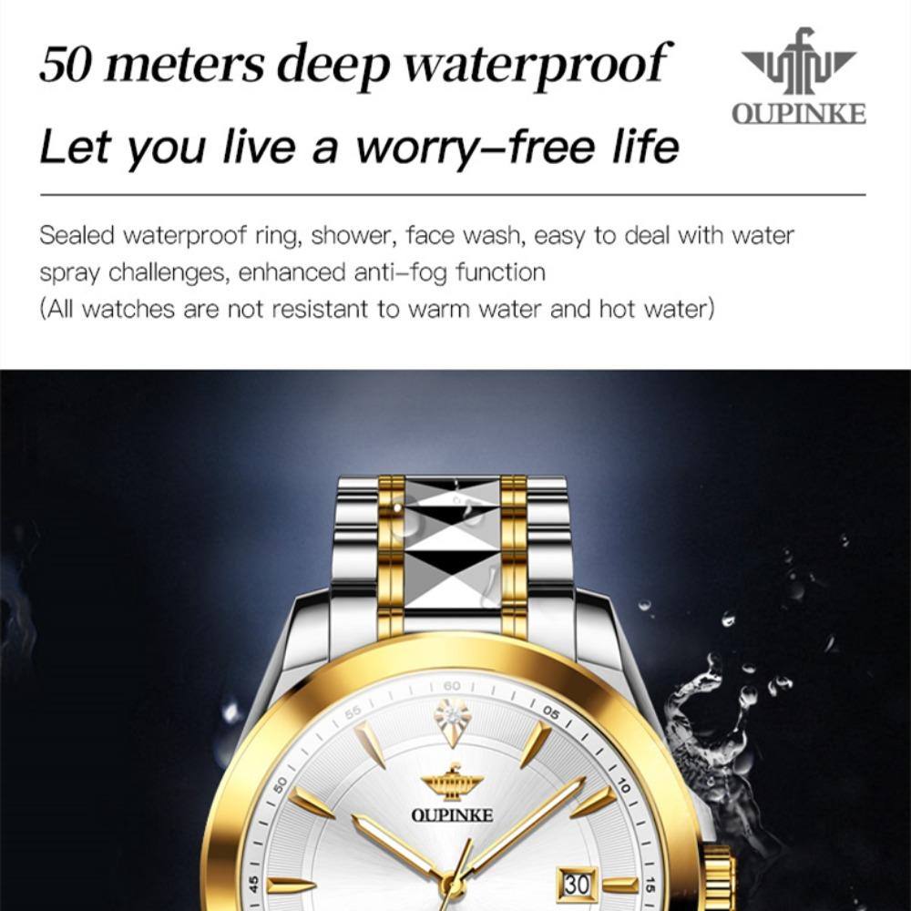 OUPINKE Montre homme en relief, design de voile, mécanique, montre haut de gamme