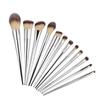 Sada štětců na make-up 7/12 kusů růžového a stříbrného štětce na pudrový podkladový korektor