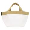 Used AUTHENTIC Herve Chapelier 701GP Luxe Boat-Shaped Tote Bag S White cotton