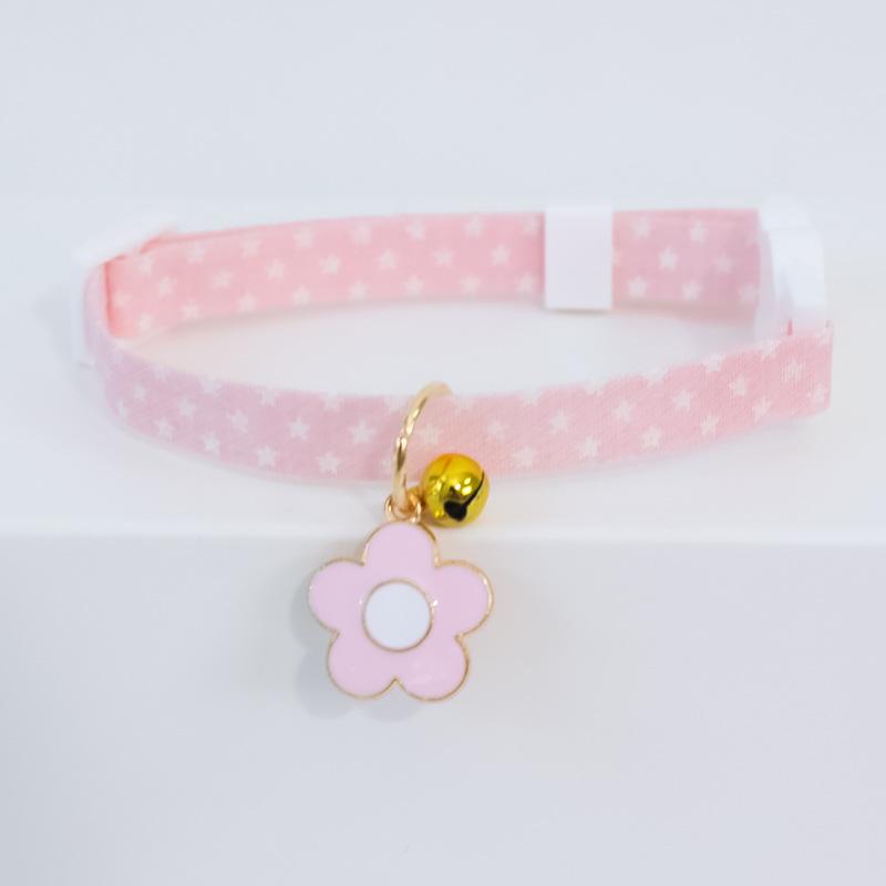 Ins fresh style Cat Collar Safety Breakaway Small Dog Tie Adjustable Necklace Strap for Puppy Kittens pet cats neck with bell
