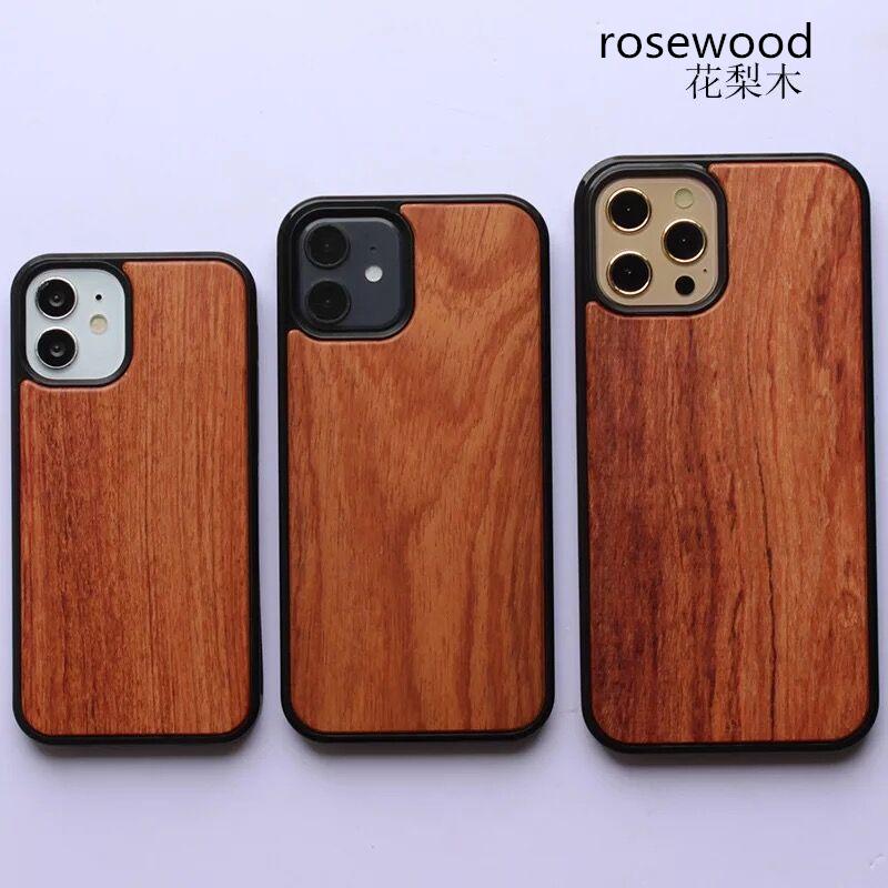 Holz-Handyhülle Natur Massivholzgehäuse für iphone 11 12 13 Pro Max, für iphone 12 Pro Hülle Holzstoßstange